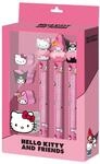 Hello Kitty Mix-Set mit 3 Ewigen Bleistiften + 3 Radiergummis + Anspitzer, Rosa, 14 x