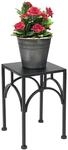 DanDiBo Blumenhocker Metall Schwarz Eckig Blumenst&auml;nder Beistelltisch 96449