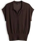 OPUS Damen Pullover | Feinstrickpullover POSARA Regular mit Polokragen Affogato, 38