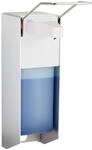 Relaxdays Eurospender, 1000 ml, Desinfektionsmittel, Seife, Ellenbogen-Hebel,
