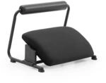 hjh OFFICE Fu&szlig;ablage Podi Velvet Schwarz &ndash; Ergonomische, h&ouml;henverstellbare