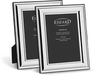 EDZARD 2er-Set Bilderrahmen Sunset (f&uuml;r Foto 13 x 18 cm), edel versilbert,