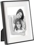 Fink schwarzer Alu Fotorahmen 13x18 cm Bilderrahmen mit schmaler Leiste &