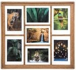 Atmosphera - Bilderrahmen-Collage "Eliott" - 7 Fotos - Mangobaum und Glas - Beige