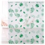 Relaxdays Duschrollo Bl&auml;tter, 140x240cm, Seilzugrollo f. Dusche & Badewanne,