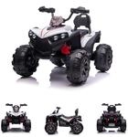 Chipolino Kinder Elektroquad ATV FX Sport, MP3-Anschluss, 2 Motoren, Lichter wei&szlig;
