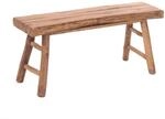 DESIGN DELIGHTS HOLZBANK Malu 93 | Teakholz, 93x44 cm, mit Streben | Treibholz