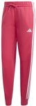 adidas Damen Essentials 3-Stripes Fleece Slim Pants, Power pink/White, XL