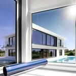 MARAPON Spiegelfolie Fenster Sichtschutz Blau 1,05x2 m Fensterfolie Blickdicht von