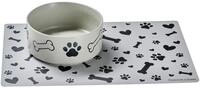 Hundenapf mit Napfunterlage Mika Dog | grau | 1,4 Liter