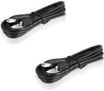 Wicked Chili 2X Ladekabel f&uuml;r PS4 Controller Micro-USB-Kabel kompatibel mit