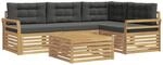 vidaXL Outdoor-Sofagarnitur 5 pcs Wei&szlig; und Anthrazit 79 x 79 x 37 cm, Patio