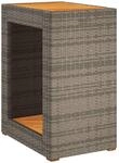 vidaXL Garten Beistelltisch, Outdoor Tisch mit Holzplatte, Gartentisch mit
