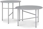 bomoe 2er Set Beistelltisch Outdoor Gartentisch Rund Kratzfeste Oberfl&auml;che -