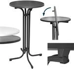 Beautissu 3er Set Stehtisch Grau klappbar &Oslash;60cm Bellini &ndash; Stabiler Outdoor