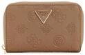 GUESS Geldb&ouml;rse Cresidia II SLG Zip Around Wallet Dark Taupe Logo