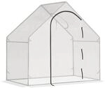Outsunny Gew&auml;chshaus, 180 x 100 x 168 cm Foliengew&auml;chshaus mit Rollt&uuml;r, Treibhaus,