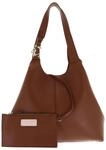 Coccinelle Leder Schultertasche C-Easy Shopper Cognac braun