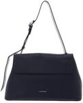 Coccinelle Leder Schultertasche Fern Shoulder Bag Grained Leather Midnight Blue