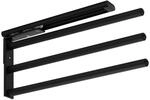 SOTECH Aluminium Handtuchhalter TED 3-armig schwarz matt (325-487 mm, ausziehbar,