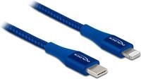 Delock Daten- und Ladekabel USB Type-C&trade; zu Lightning&trade; blau 0,5 m MFi