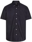 camel active Herren Kurzarmhemd aus Leinenmix Dunkelblau, Menswear-L