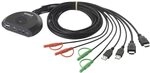 SpeaKa Professional SP-KVM-210 2 Port KVM-Umschalter HDMI Tastatur 4096 x 2160 Pixel