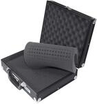 HMF 14531-02 Alu Fotokoffer, Waffenkoffer mit Rasterschaumstoff | 36,5 x 29 x 12 cm 