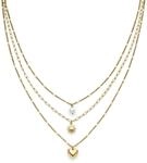 s.Oliver Necklace - Elegante Halskette aus poliertem Edelstahl - IP Gold -