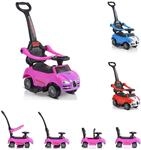 Moni Rutschauto 2 in 1 Rider 308, Rutscher mit Griff, Lehne, B&uuml;gel, Fu&szlig;st&uuml;tze pink