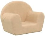 vidaXL Kindersofa Creme Weicher Pl&uuml;sch, Kindercouch, Kinderzimmer Couch, Minisofa,