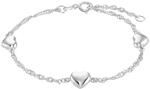 Amor Armband 925 Sterling Silber M&auml;dchen Kinder Armschmuck, 14+2 cm, Silber, Herz,