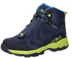 CMP Unisex Kinder Kids Melnick Mid Trekking Shoes Wp Wanderstiefel, Schwarz, Blau,