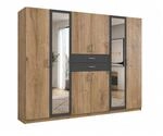 luma-home Dreht&uuml;renschrank Kleiderschrank B270/H208/T58 cm mit 2 mittigen