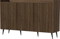 WFL GROUP Sideboard 150 cm mit Rillenfronten & 3 Push-to-Open T&uuml;ren &ndash;