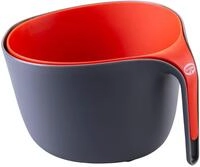 Dr. Oetker 2-tlg. Sch&uuml;ssel und Sieb-Set aus Kunststoff PP, Gro&szlig;er Griff, Stapelbar,