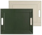 Freeform Duo Tablett 45 x 35 cm | Olive/Elfenbein | 2 in 1 Serviertablett und