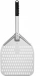 HENDI Pizzaschaufel, eckig, perforiert, kurzer Griff, Pizzaschieber, Brotschieber,