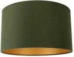 Qazqa classic-antique Lampenschirm - Cilinder Velours - Gr&uuml;n, supports-e27, diameter