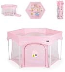 Cangaroo Laufstall Playbox klappbar Matratze Tragetasche &Ouml;ffnung Reiselaufstall rosa