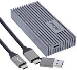 InLine USB4 M.2 SSD Geh&auml;use, USB-C zu M.2 NVMe, Aluminium, bis 40 Gb/s, Thunderbolt