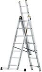 DRABEST Leiter PRO Serie Aluleiter 3-teilig Mehrzweckleiter 3x7 Stufen Leiter