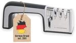 INTIRILIFE Messersch&auml;rfer in SCHWARZ - 24x6x9 cm - 4-in-1 Messerschleifer aus
