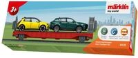 M&auml;rklin My World 44125 H0 Autotransportwagen &ndash; Wagen mit klappbarer Auffahrrampe &