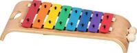 goki 61839 Xylophon aus Holz und Metall &ndash; 8-t&ouml;niges Kinderinstrument mit gebogener