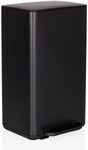 hjh OFFICE M&uuml;lleimer K&uuml;che, 30 Liter CLEAN NATURA Softclose Abfalleimer aus Metall,