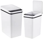 Relaxdays M&uuml;lleimer mit Sensor, 2er Set, 9L & 15L, elektrischer Deckel,
