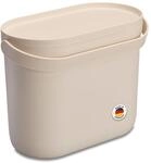 GARANTIA NOVA Biom&uuml;lleimer K&uuml;che 8L Sandbeige - Geruchsdichter Komposteimer f&uuml;r