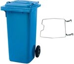 BRB M&uuml;lltonne MGB 120 Liter, mit Klemmring f&uuml;r M&uuml;lls&auml;cke (blau)
