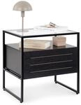 IDIMEX Nachttisch ARUMA mit Schublade, Schwarz &ndash; Nachtkommode modernes Design mit